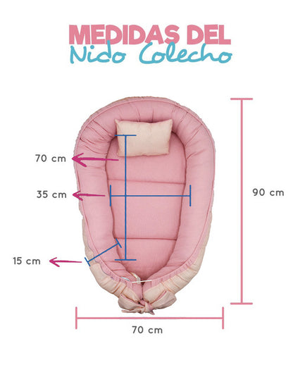 Nido Colecho  Changuitos Palo de Rosa con Bolitas