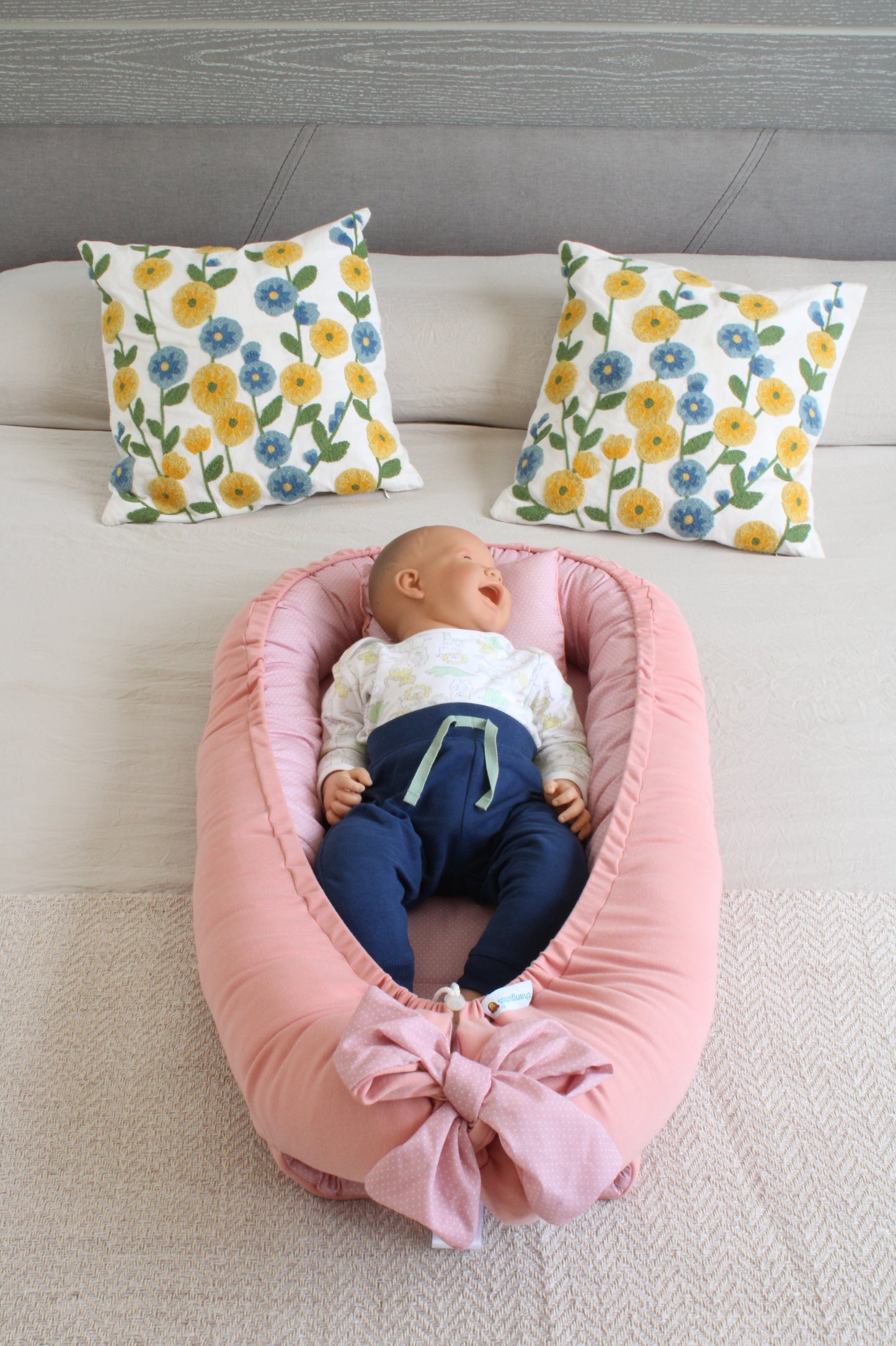 Nido Colecho  Changuitos Palo de Rosa con Bolitas