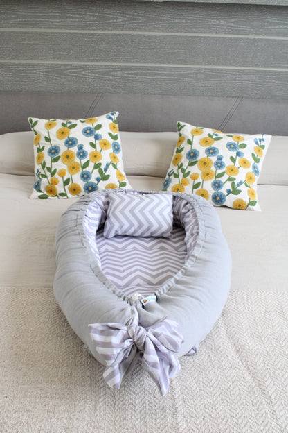 Nido Colecho  Changuitos Zigzag Gris