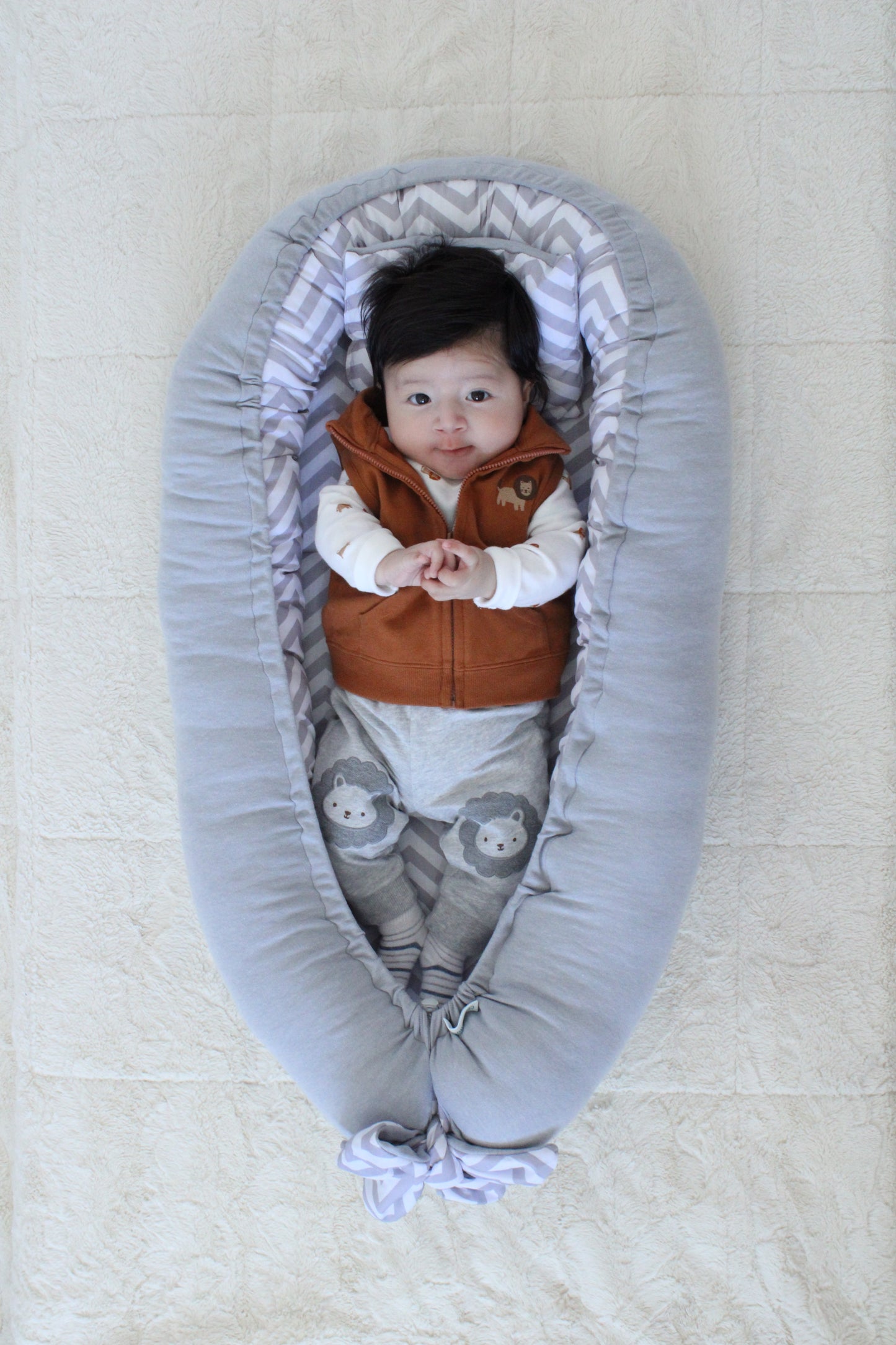 Nido Colecho  Changuitos Zigzag Gris