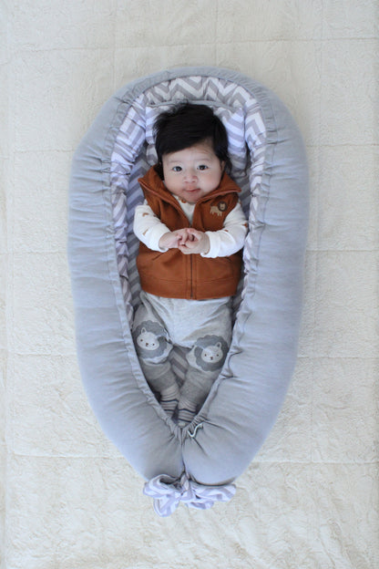 Nido Colecho  Changuitos Zigzag Gris