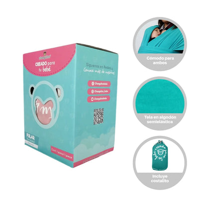 Rebozo Fular Semielástico Changuitos Azul Marino