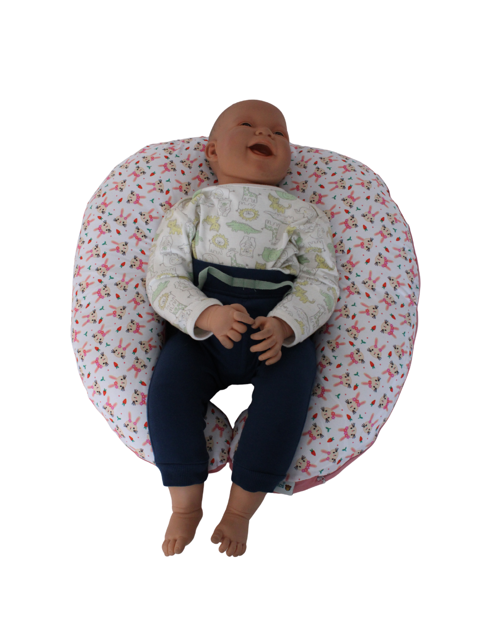 Almohada De Lactancia Y Antirreflujo Color Rosa Conejos