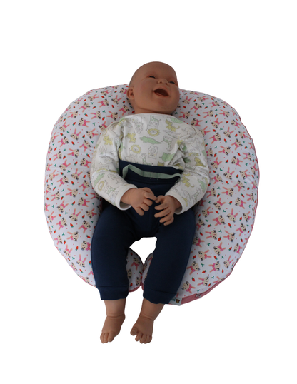 Almohada De Lactancia Y Antirreflujo Color Rosa Conejos
