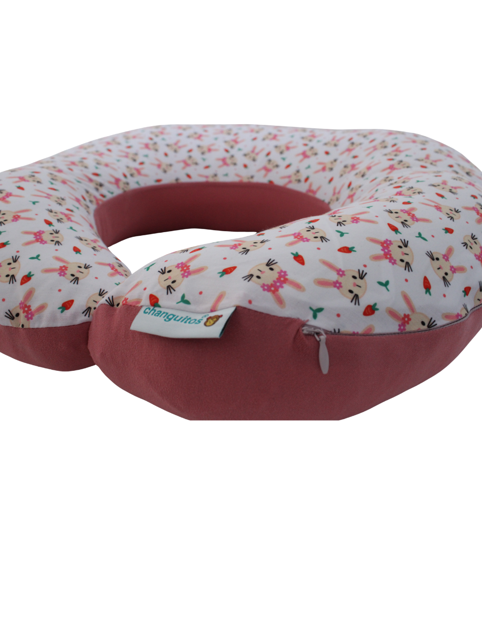 Almohada De Lactancia Y Antirreflujo Color Rosa Conejos