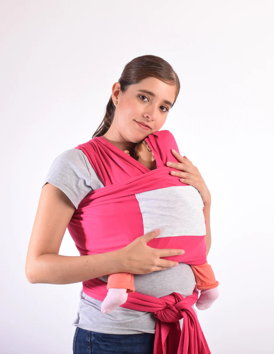 Rebozo Fular Semielástico Changuitos Fucsia