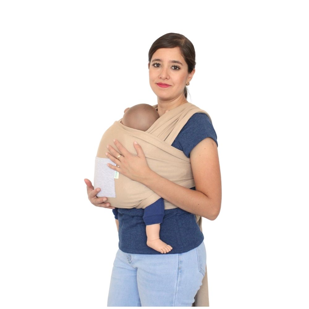 Rebozo Fular Semielástico Changuitos Beige