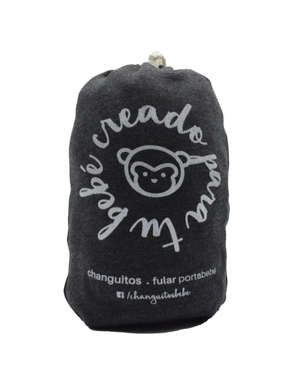 Rebozo Fular Semielástico Changuitos Negro