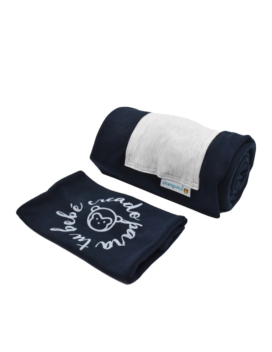 Rebozo Fular Semielástico Changuitos Azul Marino