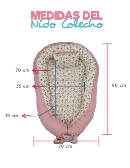 Nido Colecho  Changuitos Conejitos Rosas