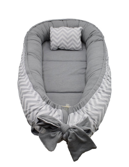 Nido Colecho  Changuitos Zigzag Gris