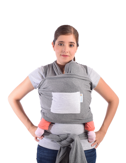 Rebozo Fular Semielástico Changuitos Gris Oxford