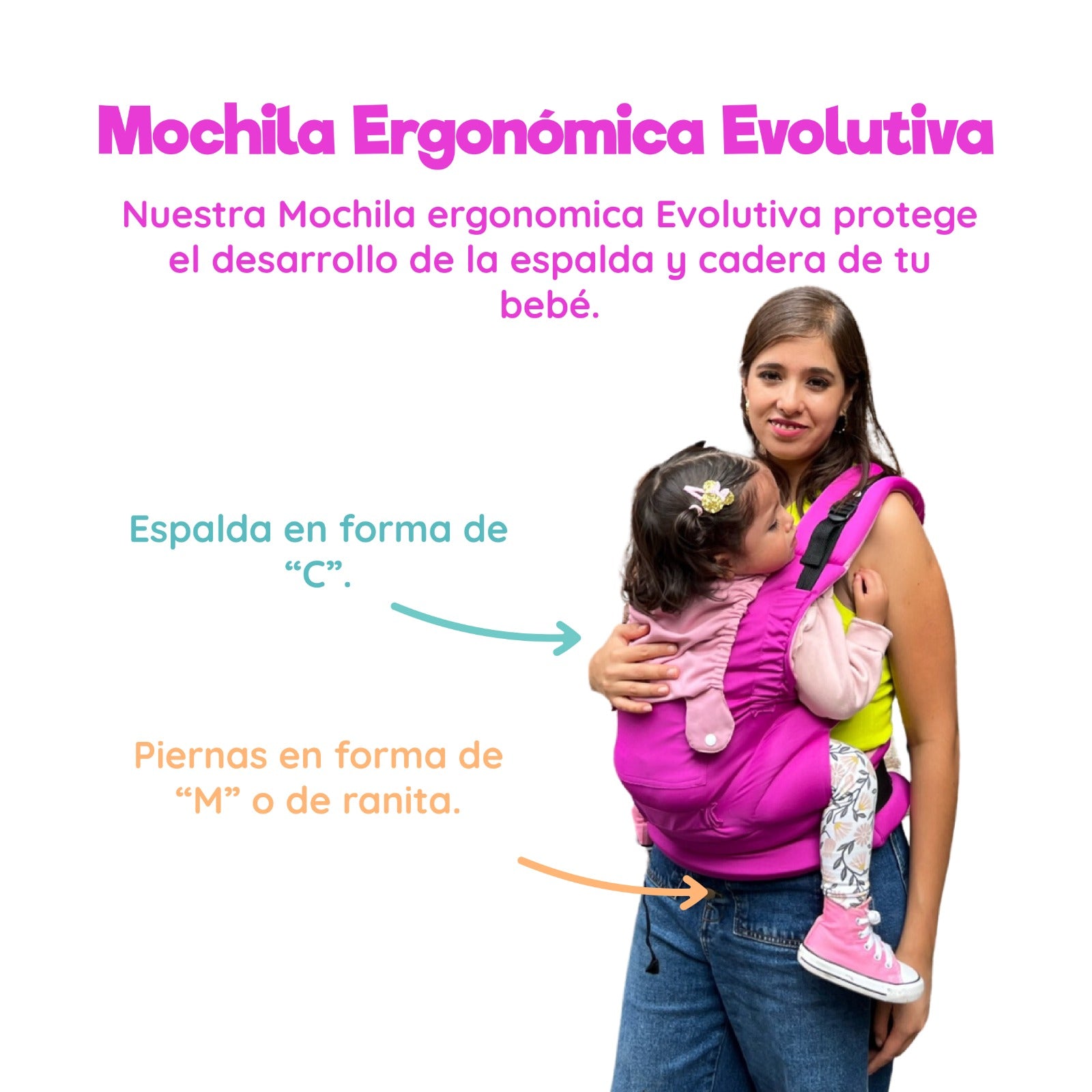 Mochila Ergonómica Evolutiva transpirable – Changuitos Bebe