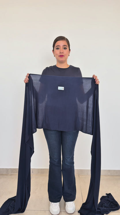 Fula Portabebé Elástico Changuitos BabyWrap Azul Marino