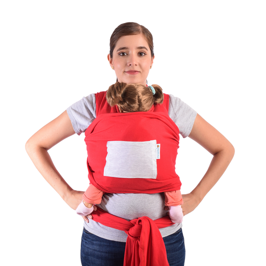 Rebozo Fular Semielástico Changuitos Rojo