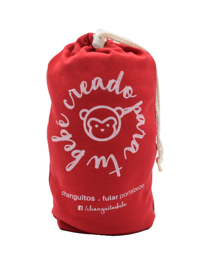 Rebozo Fular Semielástico Changuitos Rojo